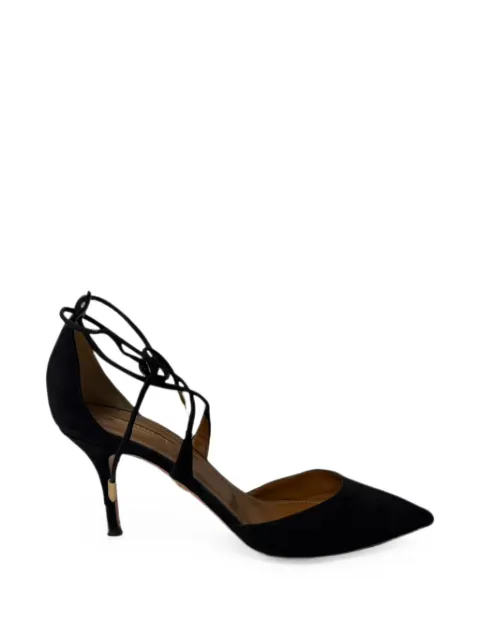 Aquazzura Matilde lace-up pumps Black RFCPUGBSH757324W