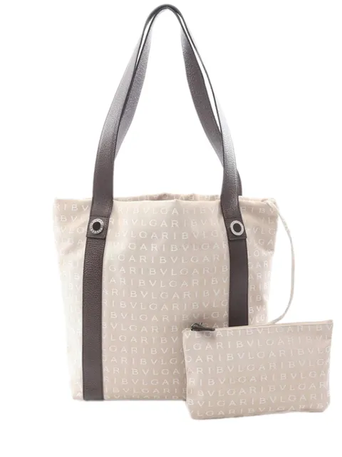 Bvlgari Pre-Owned 2010-2026 Canvas Logomania tote bag Neutrals A690BFAM4KYQKI17
