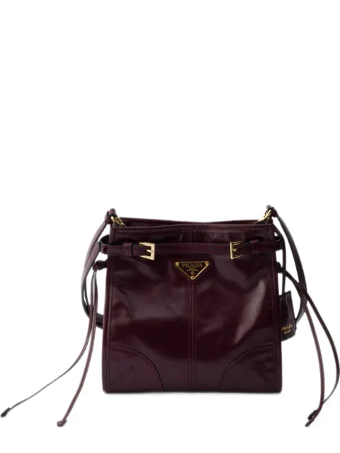 Prada Bonnie leather mini shoulder bag Red 1BH229VOOM2CYR