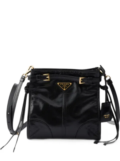 Prada Bonnie leather mini shoulder bag Black 1BH229VOOM2CYR