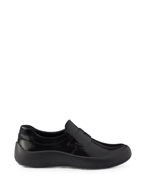 Prada brushed leather loafers Black 2DE164FG000055