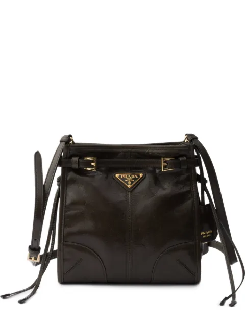 Prada Bonnie leather mini shoulder bag Green 1BH229VOOM2CYR