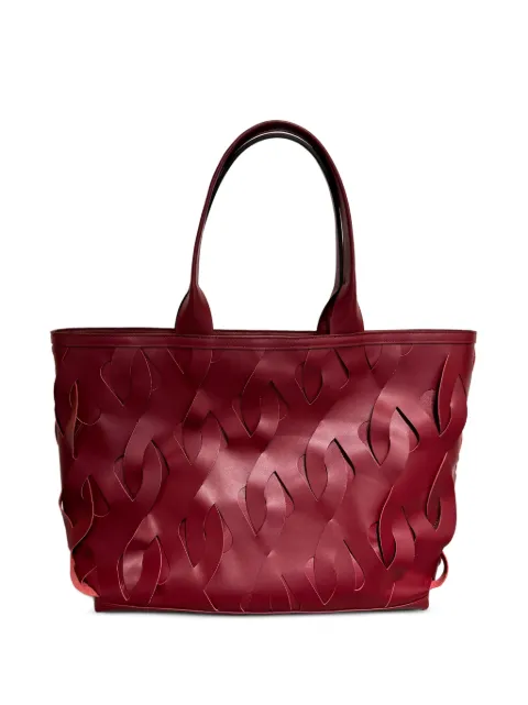 Kata Szegedi Roads woven leather tote bag Red KSBA45125
