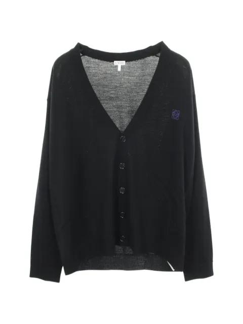 Loewe Pre-Owned 2020s Anagram-embroidered cardigan Black 1082249