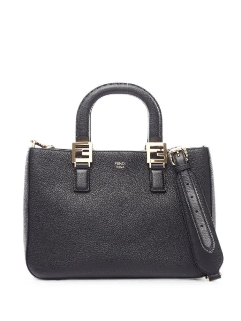 Fendi Pre-Owned 2010s FF leather tote bag Black 1077562