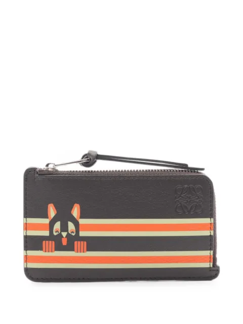 Loewe Pre-Owned 2020s Futurist Cat cardholder Brown 1081866