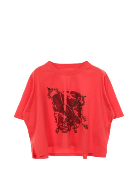 Hermès Pre-Owned 2010s Cartouche Leclere T-shirt Red 1080828