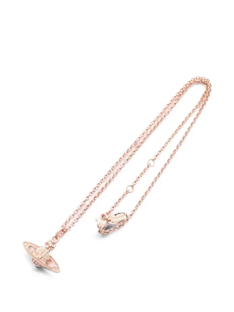 Vivienne Westwood Pre-Owned Mini Bas Relief rhinestone necklace Pink 1083119