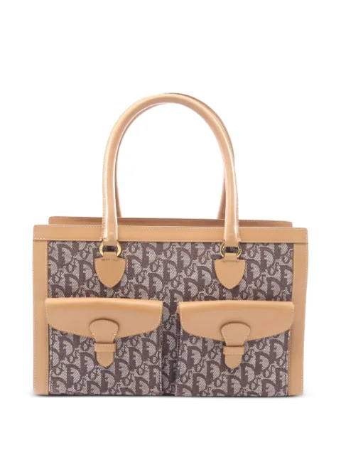 Christian Dior Pre-Owned 2010s Trotter canvas tote bag Brown 1083070