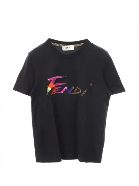 Fendi Pre-Owned 2010s sequin-embellished T-shirt Black 1080218