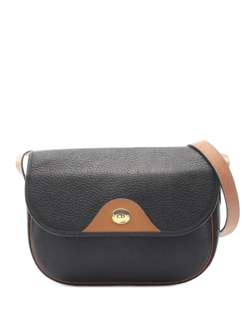 Christian Dior Pre-Owned 2000s logo-plaque shoulder bag Black 1082296