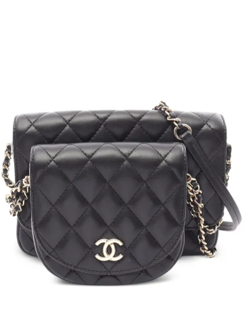 CHANEL Pre-Owned 2019 matelassé leather shoulder bag Black 108250827841871
