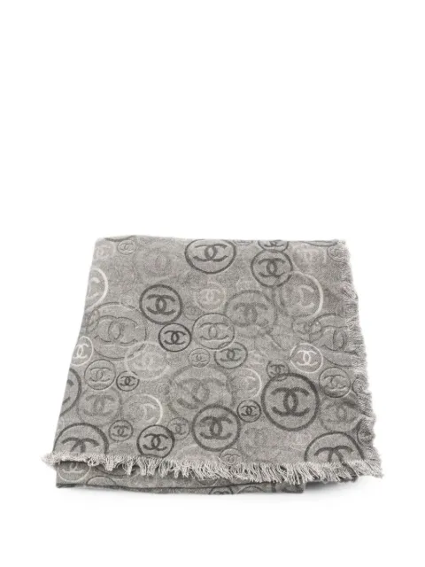 CHANEL Pre-Owned 1986-1988 CC logo poncho Grey 1071870
