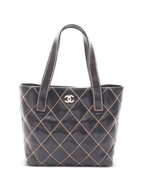 CHANEL Pre-Owned 2003-2004 Wild Stitch tote bag Black 10821938478097