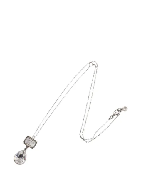 CHANEL Pre-Owned 1986-1988 Coco Mark crystal necklace Silver 1080173