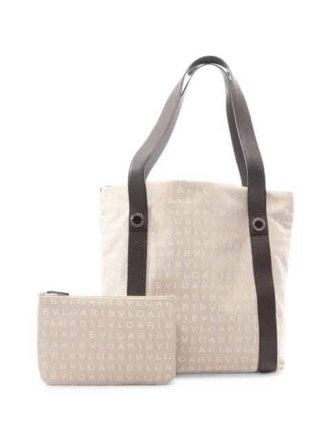 Bvlgari Pre-Owned 2000s Logomania tote bag Neutrals 1083227