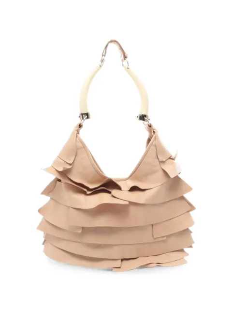 Saint Laurent Pre-Owned 2010s Saint-Tropez tiered shoulder bag Neutrals 1082548