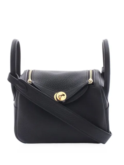 Hermès Pre-Owned 2026 mini Lindy tote bag Black 1082187G
