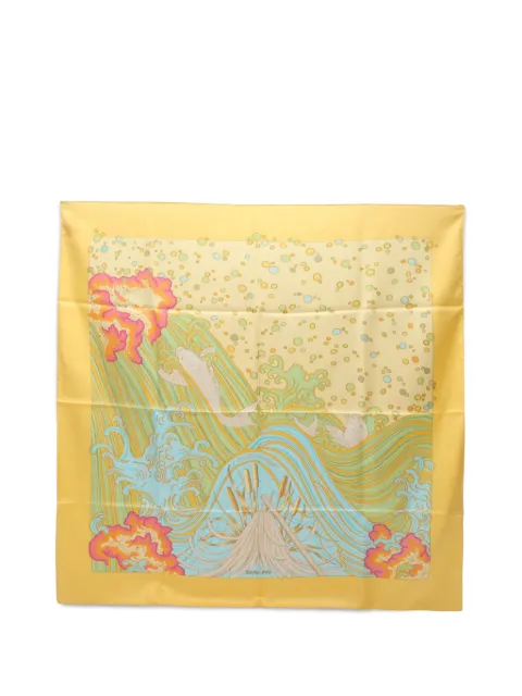 Hermès Pre-Owned 2010s A Contre Courant scarf Yellow 1079429