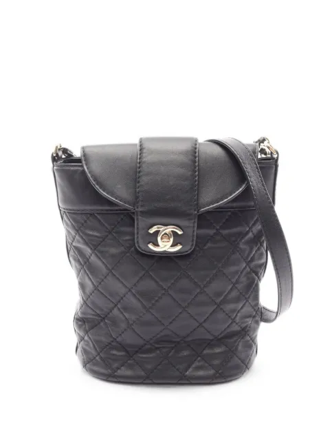 CHANEL Pre-Owned 2019 diamond-quilted matelassé shoulder bag Black 108247727008253