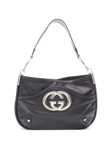 Gucci Pre-Owned 2010s Britt Interlocking GG shoulder bag Black 1083015