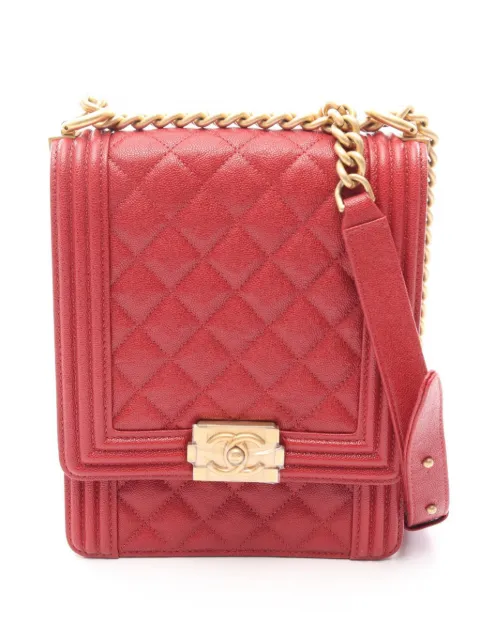 CHANEL Pre-Owned 2019 Boy Chanel crossbody bag Red 108249627893603