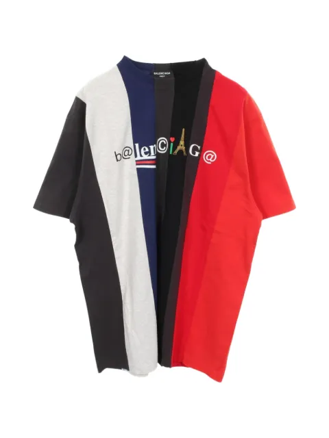 Balenciaga Pre-Owned 2010s Cut-Up Rebuilding T-shirt Red 1079627