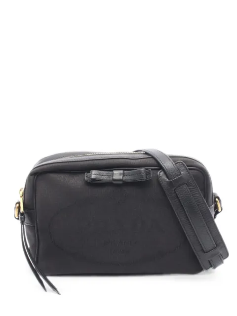 Prada Pre-Owned 2000s Tessuto Soft Calf crossbody bag Black 1083200