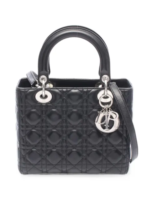Christian Dior Pre-Owned 2010s Lady Dior Cannage handbag Black 1082960