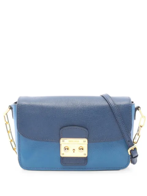 Miu Miu Pre-Owned 2000s Madras Bicolore shoulder bag Blue 1081999