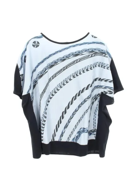 Hermès Pre-Owned 2010s rope-print T-shirt White 1076750
