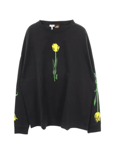 Loewe Pre-Owned 2010s Paula's Ibiza Tulip T-shirt Black 1078230