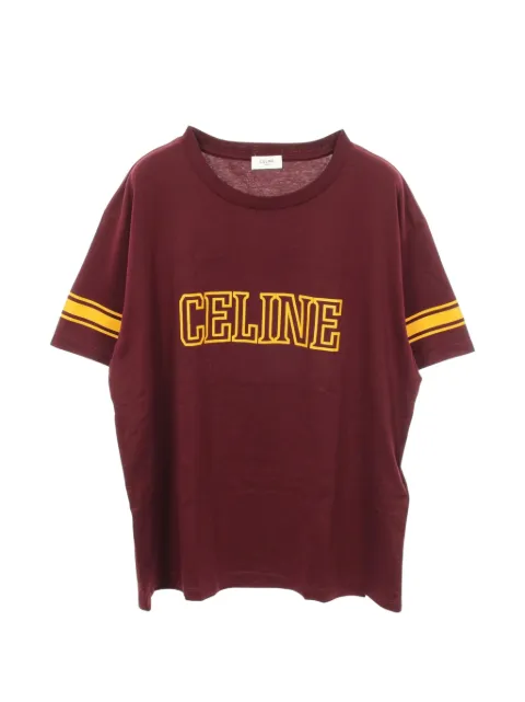 Celine Pre-Owned 2020s logo-print T-shirt Red 1081737