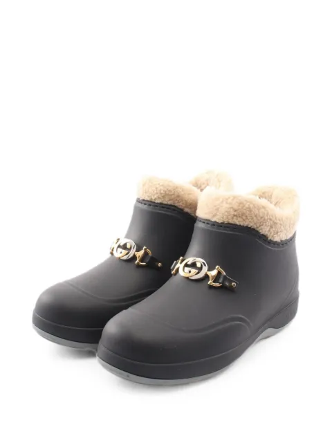 Gucci Pre-Owned 2000s logo-plaque boots Black 1075013