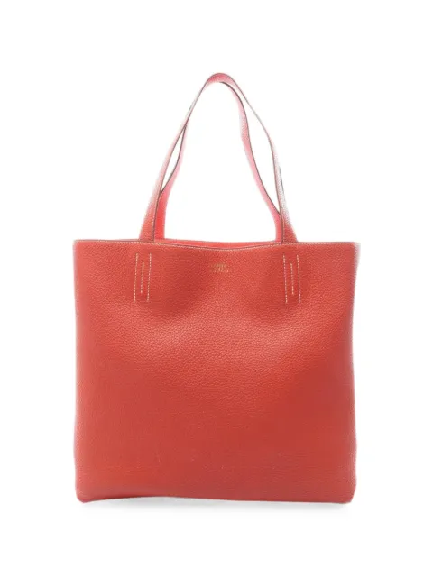 Hermès Pre-Owned 2014 Double Sens 45 leather tote bag Orange 1082974RINSQUARE