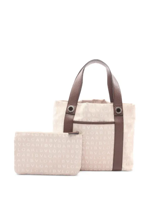 Bvlgari Pre-Owned 2010s Logomania tote bag Neutrals 1082625
