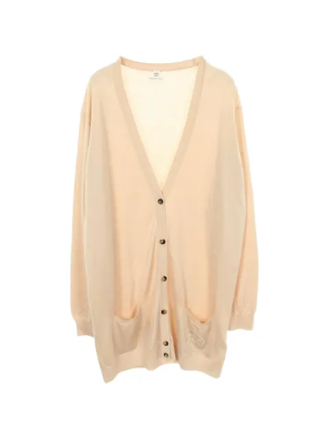Hermès Pre-Owned 2010s logo embroidery cardigan Neutrals 1076242