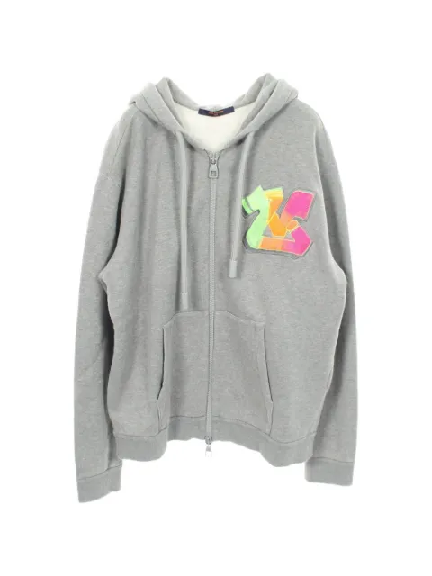 Louis Vuitton Pre-Owned 2010s graffiti-motif hoodie Grey 1079633