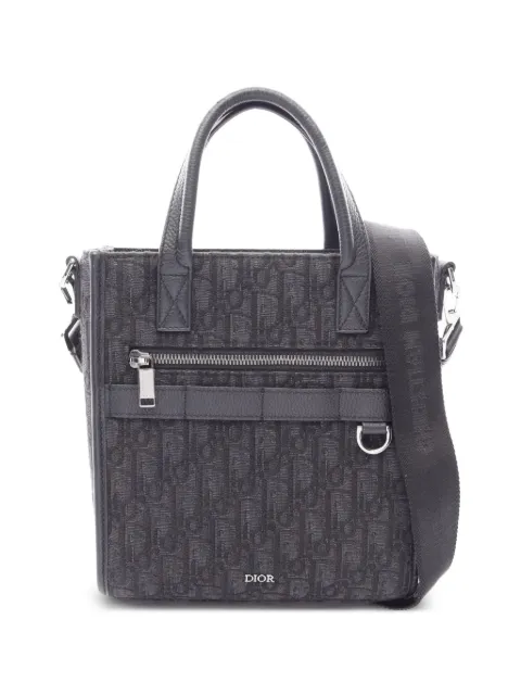 Christian Dior Pre-Owned 2000s Safari North-South Oblique two-way handbag Black 1082906