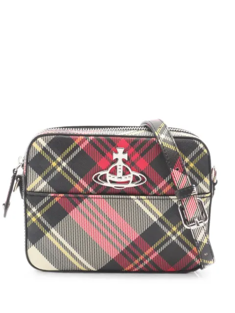 Vivienne Westwood Pre-Owned Orb Saffiano camera bag Black 1083137