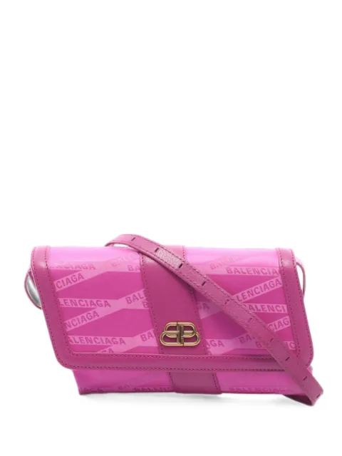 Balenciaga Pre-Owned 2000s BB Monogram cross body bag Pink 1083389