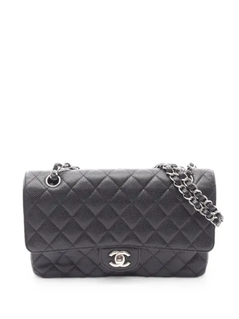 CHANEL Pre-Owned 2014 Double Flap Caviar-leather shoulder bag Black 108299819072744