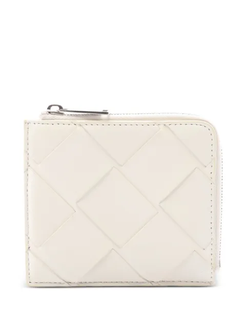 Bottega Veneta Pre-Owned 2000s Maxi Intrecciato zip-around coin purse White 1073262
