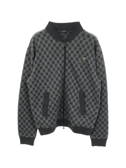 Louis Vuitton Pre-Owned 2000s Damier jacquard bomber jacket Grey 1071861