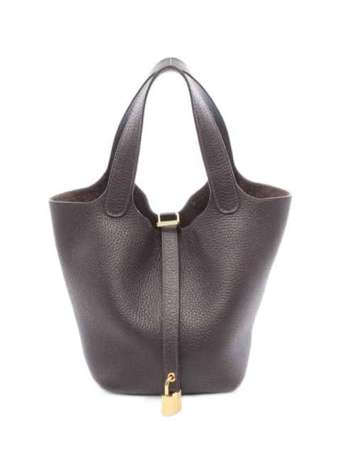 Hermès Pre-Owned 2022 PM Picotin Lock handbag Brown 1083022U
