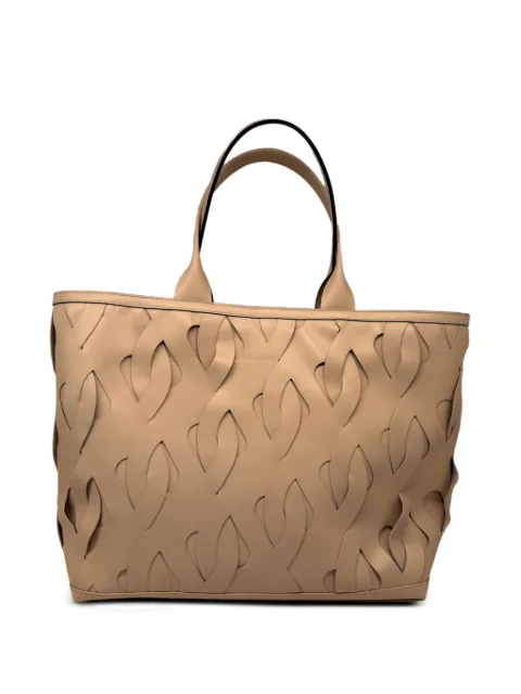 Kata Szegedi Roads woven leather tote bag Neutrals KSBA45126