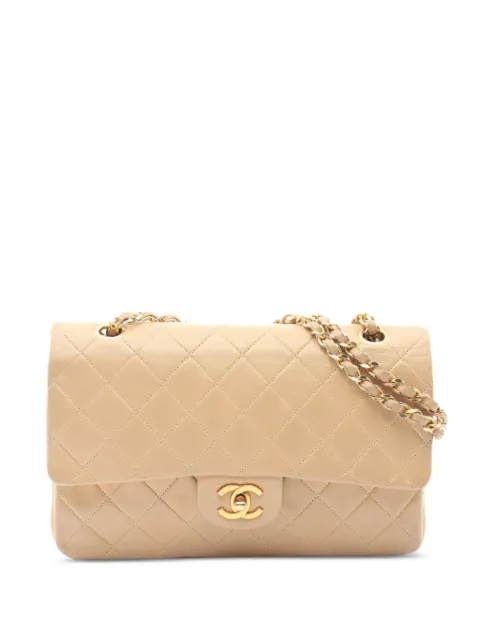 CHANEL Pre-Owned 1984-1986 matelassé double flap shoulder bag Neutrals 1081666313635