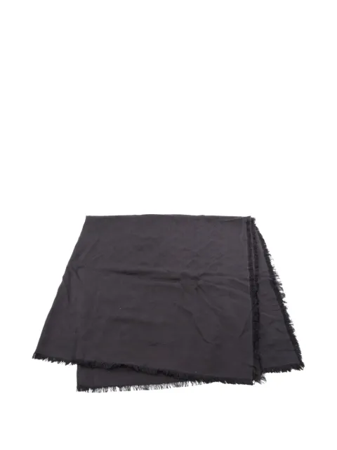 Louis Vuitton Pre-Owned 2010s Monogram fringed shawl Black 1077157