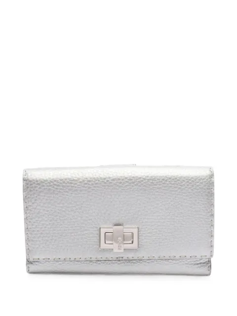 Fendi Pre-Owned 2010s Peekaboo Selleria wallet Silver 1083308