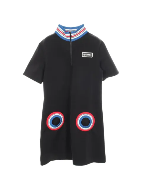Louis Vuitton Pre-Owned 2010s half-zip short-sleeve mini dress Black 1079665